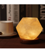 DIAMOND SHAPE MULTI COLOR USB LED LIGHT QUARTZ ROCK SALT TABLE LAMP NATU... - £15.25 GBP