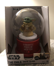 Musical Plastic SNOW GLOBE Star Wars Mandalorian THE CHILD Christmas Bab... - $40.28