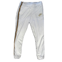 Nike Sportswear Polyknit Jogger Pants White/Gold BV3067-100 Men&#39;s Small - £63.23 GBP