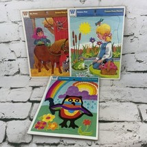 Whitman Kids Frame Tray Puzzles Vintage 1970’s Lot Of 3 My Pony Nature Fun - $19.79
