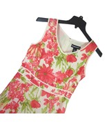 Norton McNaughton Sleeveless Dress Floral Ivory Lined Womens Size 6 V-Ne... - $9.90