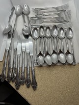 Lot of 28 Vintage Orleans Prytania Silver Stainless Flatware Japan - $64.34