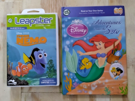 Leap Frog Leapster Finding Nemo Pre-K-K 4-6 Yrs. &amp; Adventures Under The Sea Book - £21.21 GBP