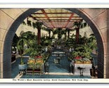Hotel Commodore Lobby New York City NYC NY UNP WB Postcard R27 - $2.95