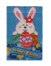 12X18 Happy Easter Bunny Rabbit Eggs Banner Sleeved Garden 12&quot;X18&quot; Flag - £14.38 GBP