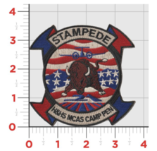MARINE CORPS STAMPEDE H&amp;HS MCAS CAMP PEN COLOR EMBROIDERED PATCH - $34.99