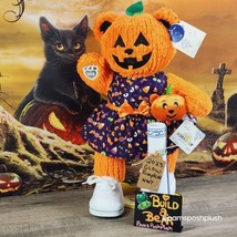 Build A Bear Pumpkin Glow Jack O&#39;Lantern Halloween 2023 Candy Corn Dress Clothes - £79.38 GBP