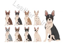 New Boston Terrier Various Colors Dog Illustration Pattern Design Checkb... - £7.92 GBP
