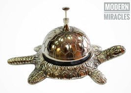 Tortoise Bell Desk Counter Call Bell Celtic Ornate Design Hotel Turtle Desk Bell - £38.06 GBP