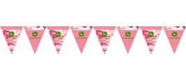 John Deere Pink Birthday Party Flag Banner 12 Feet Long - £7.65 GBP