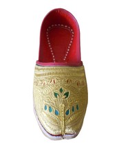 Men Shoes Indian Handmade Jutti Leather Espadrilles Punjabi Khussa Mojari US 9.5 - £43.95 GBP