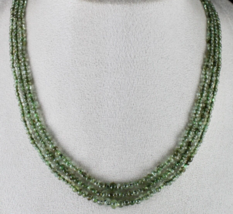 Antique Old Natural Emerald Beads Necklace 3 L 181  Cts Precious Round G... - $332.50