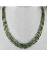 Antique Old Natural Emerald Beads Necklace 3 L 181  Cts Precious Round G... - £265.78 GBP