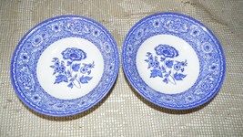 QUEENS BY CHURCHILL ROSEMONT BLUE FINE EARTHENWARE BOWLS SET - $14.84