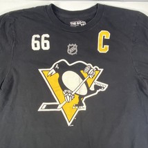 Vintage Mario Lemieux #66 Pittsburgh Penguins Adidas T-shirt (Jersey) Mens M NHL - £24.26 GBP