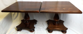 Ethan Allen Old Tavern Antiqued Pine Square Pedestal End Table Pair 12-8054 - £232.73 GBP