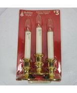 Vintage Style Holiday Battery Operated Candle Lights In Package SET OF 3 - $14.00