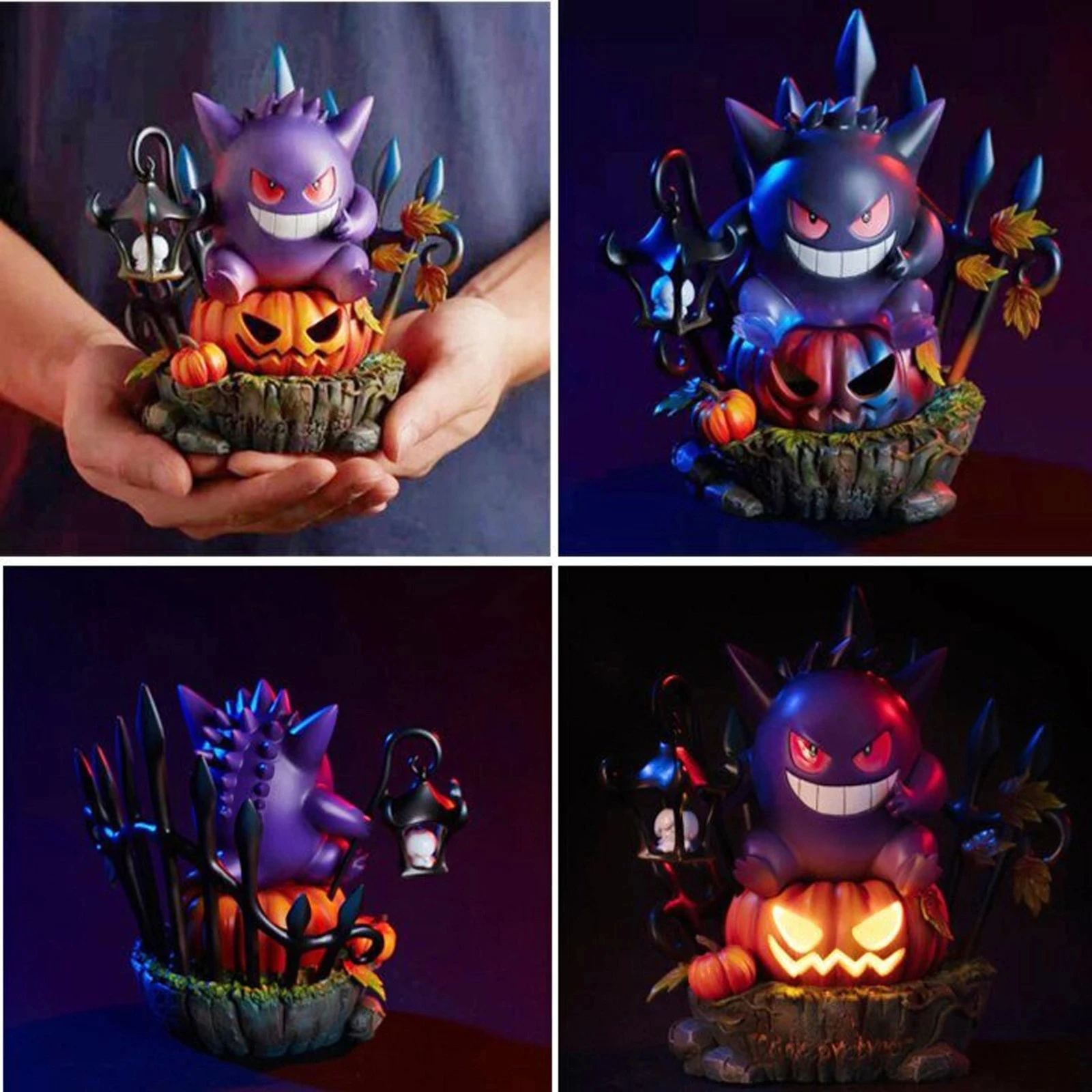 Halloween Decorations For Home Halloween Pumpkin Gengar-king Light - £17.09 GBP