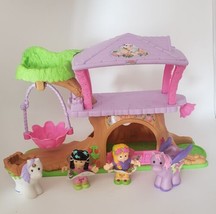 Fisher-Price Little People Fairy Treehouse Fairy &amp; White Purple Unicorn ... - £26.33 GBP