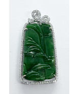 Natural Untreated Burmese Type A Jade Bamboo Pendant With Authentication... - $3,053.00