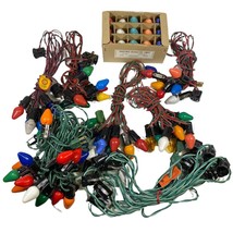 Vintage Christmas Lights Lot Variety Of Strings Garland Bulbs Some Work - £28.22 GBP