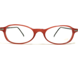 Vintage Metzeler Eyeglasses Frames 147B Black Red Silver Round Oval 48-1... - $46.59