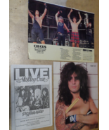 Motley Crue Vintage Flyers Pictures Newspaper Articles Tommy Lee Vince N... - $185.31 MXN