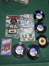 Star Wars Story Book Lot Read Along And Recor Ds Cassette 7&quot; 33 Rpm 1979-1983 - £25.51 GBP