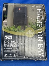 Hampton Bay 60W Digital Landscape Lighting Transformer Black New, Open Box - $667.60 MXN