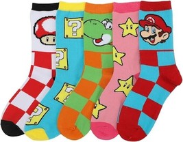Super Mario Bros. Adult Crew Socks 5-Pack - £14.67 GBP