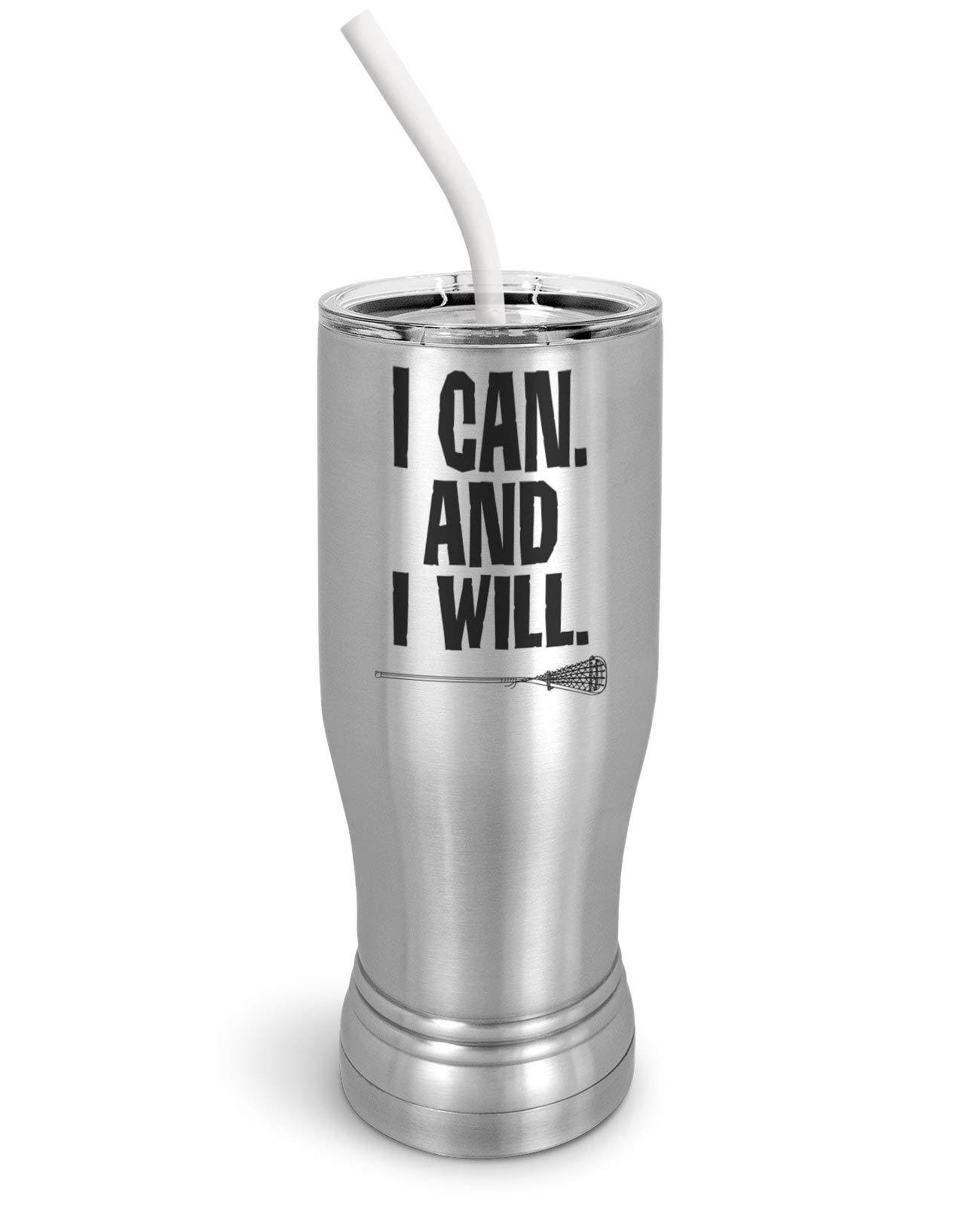 Primary image for PixiDoodle I Can And I Will - Inspirational Lacrosse Insulated Coffee Mug Tumble