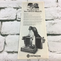 Vintage 1970 Hitachi Maxi-Fi Stereo System Record Player Advertising Pri... - $9.89