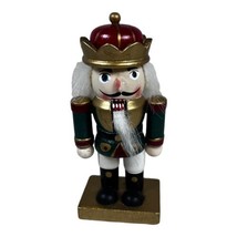 Vintage Nutcracker Toy Soldier Guard Drum Wooden Christmas 4.5&quot; Christma... - £22.34 GBP