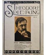 Theodore Spiering Piano Solo Reflections Carl Fischer 1915 Vintage Sheet... - $25.99