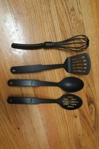 4 pcs Farberware Serving Utensils:  whis, basting spoons,  lifting spoon - £11.87 GBP