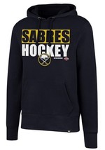 Buffalo Sabres NHL &#39;47 Navy Blue Blockout Headline Hoodie Pullover Men&#39;s XL - £43.94 GBP