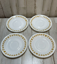 Corning Corelle Golden Butterfly 6.5&quot; Saucer Plates For Use With Coffee Cups - £6.73 GBP