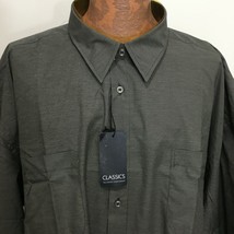 Classics Falcon Bay 4XL Big 20-20.5 Gray Long-Sleeve Shirt NEW - £19.54 GBP