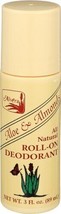 Alvera All Natural Roll-On Deodorant Aloe &amp; Almonds - 3 Fl Oz - £7.48 GBP