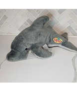 Plush Flipper Dolphin Hand Gray Puppet 12”  1996 Vintage - £9.98 GBP