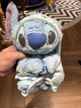 Disney Parks Baby Stitch in a Hoodie Pouch Blanket Plush Doll NEW image 2