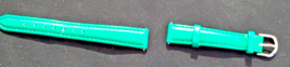Ladies green leather watch strap - $2.12