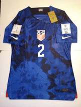 Sergino Dest #2 USA USMNT 2022 World Cup Match Slim Fit Blue Away Soccer Jersey - $90.00