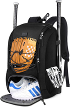 Baseball Backpack Softball Bat Bag With Shoes Compartment Lightweight Fo... - £31.47 GBP