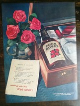 Vintage 1951 Four Roses Blended Whiskey Full Page Original Ad 721 - £5.19 GBP