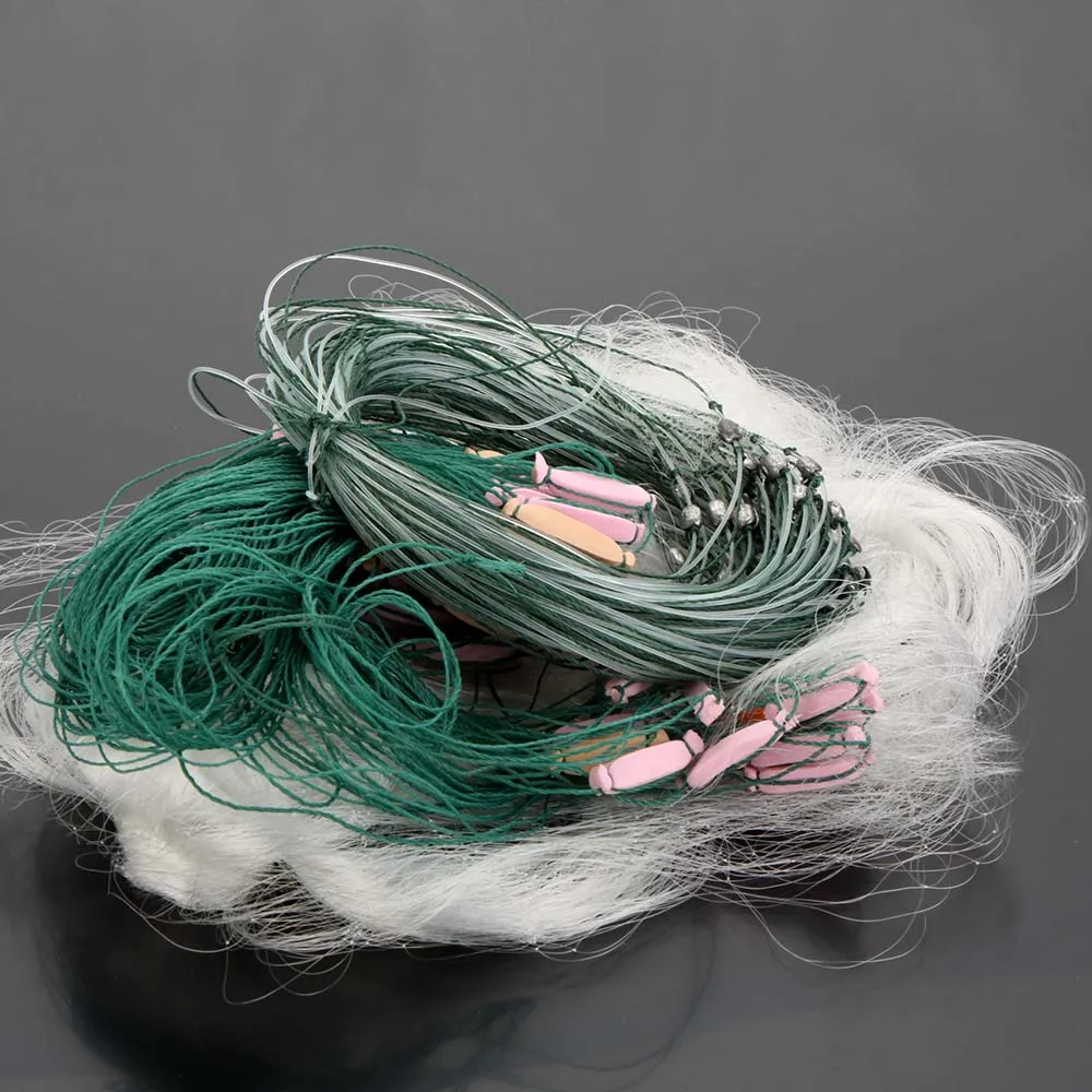 Sporting 25m 3 Layers Fishing Net Monofilament Fishing Gill Network With Float O - £23.84 GBP