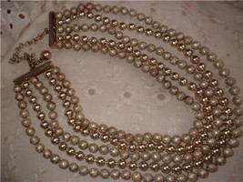 Vintage Antique Jewelry Motif Five Necklace Lot - £19.54 GBP