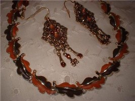 Vintage Jewelry Necklace Glamorous Rhinestone Earrings - $17.00