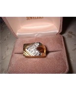 Men&#39;s Imitation Diamond CZ Ring Sz 13 NIB - £19.81 GBP