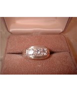 Mens Or Ladies Sterling Silver Russian CZ Ring NIB - £20.60 GBP